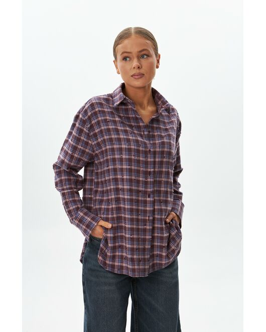 Женская рубашка фланелевая из хлопка-9050 от  