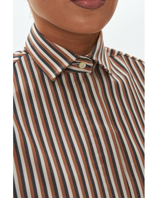 Рубашка из хлопка в полоску  9057 от byME 