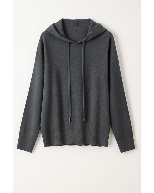 Джемпер  с капюшоном из хлопка в сером цвете MQ060 от  