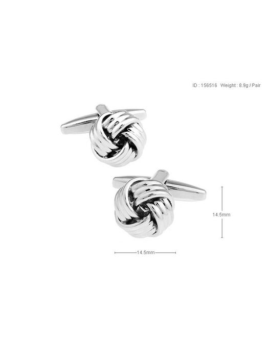 Запонки серебристые узелки-156516 от  