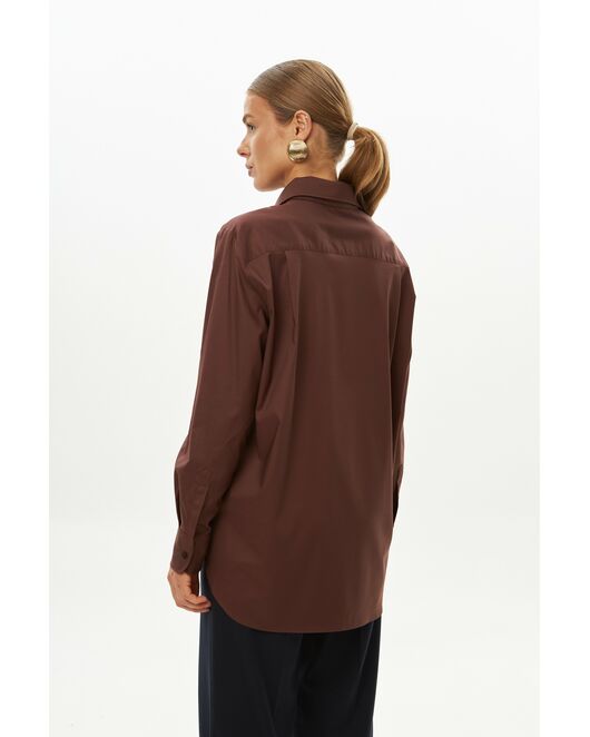 Женская рубашка коричневая -9037 от byME 