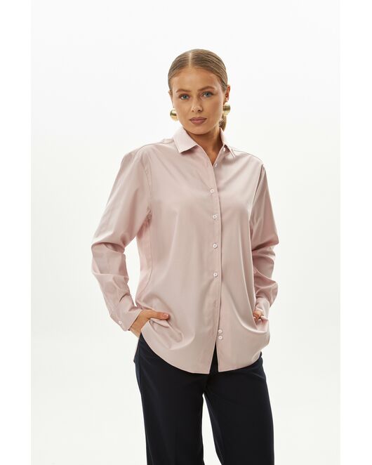 Женская рубашка в пудровом цвете-9038 от byME 