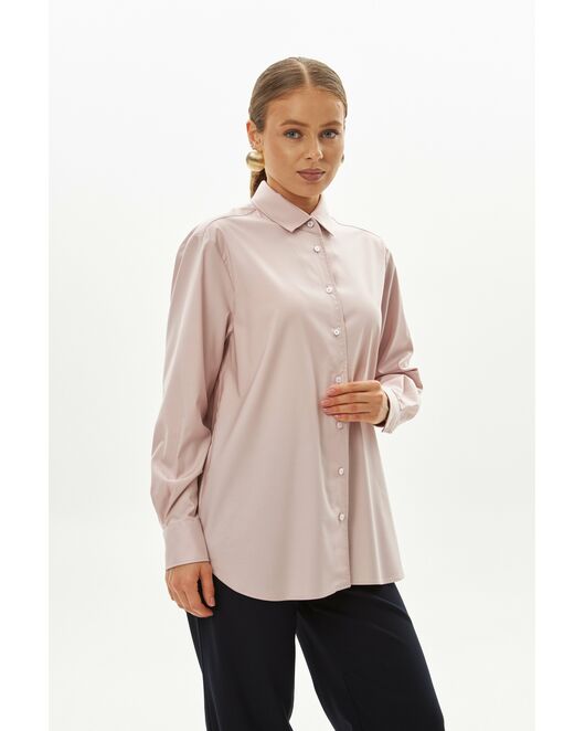 Женская рубашка в пудровом цвете-9038 от byME 