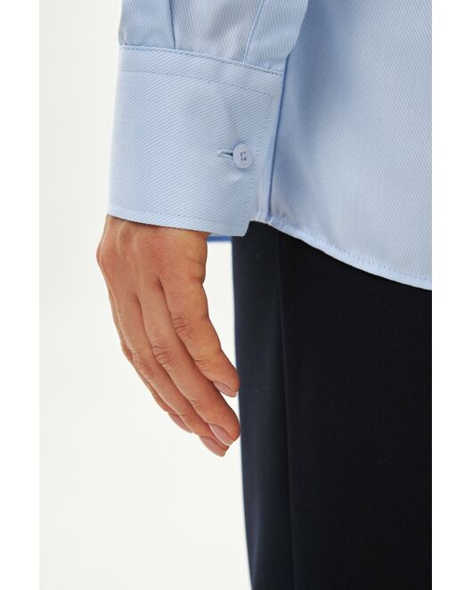 Женская рубашка из бамбука голубая-9033 от  