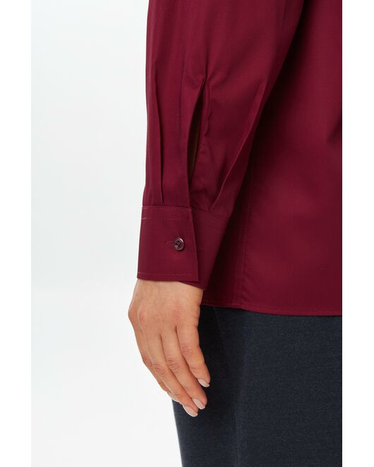 Женская рубашка вишнёвая из хлопка -9055 от  