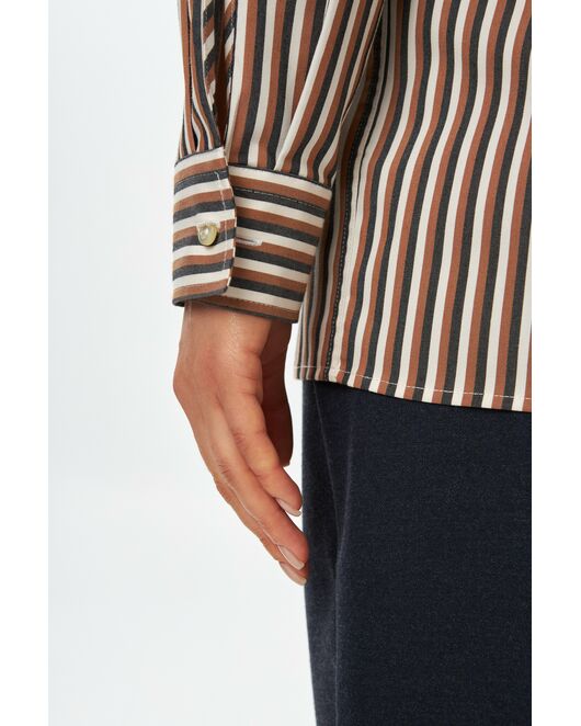 Рубашка из хлопка в полоску  9057 от byME 