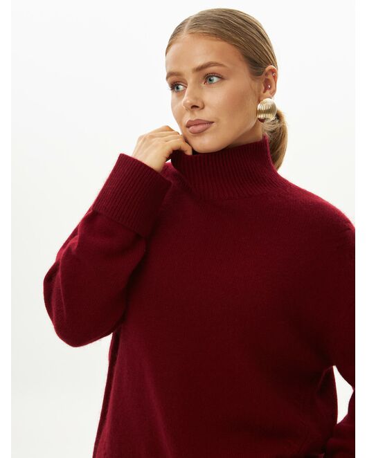 Свитер из шерсти с ангорой вишневый от byME 