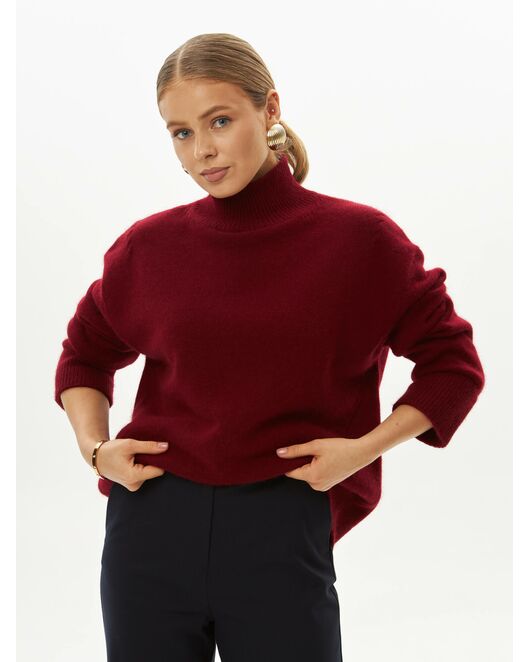 Свитер из шерсти с ангорой вишневый от byME 