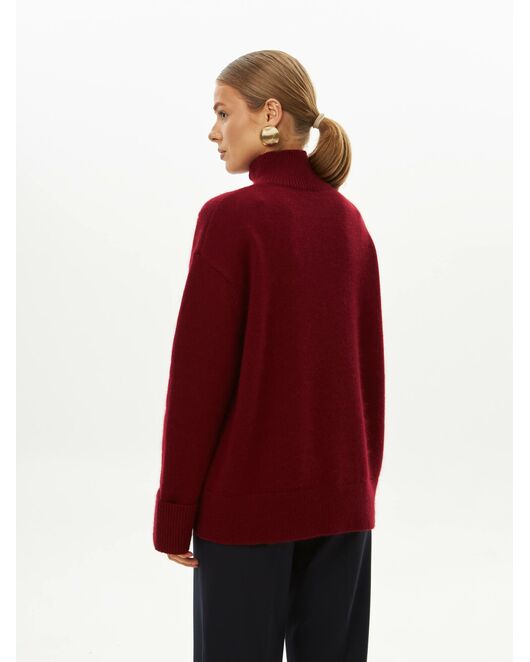 Свитер из шерсти с ангорой вишневый от byME 