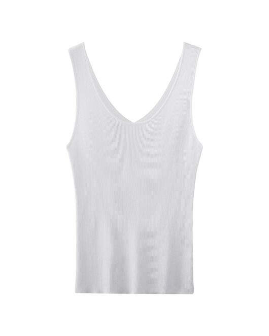 Топ молочный из вискозы-BM068-white от byME 