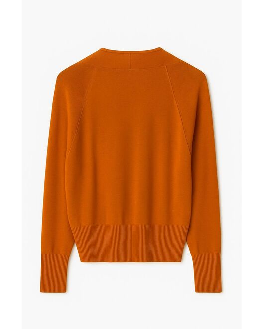 Кардиган ярко красно-оранжевый из шерсти мериноса-02А20491 от byME 