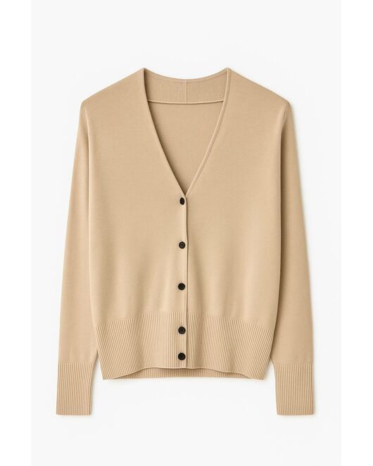 Кардиган бежевый из шерсти мериноса-02А20491 от byME 