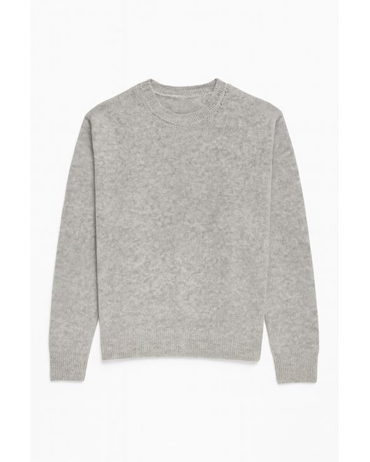 Джемпер из кашемира и шёлка в сером цвете-8299-gray от byME 