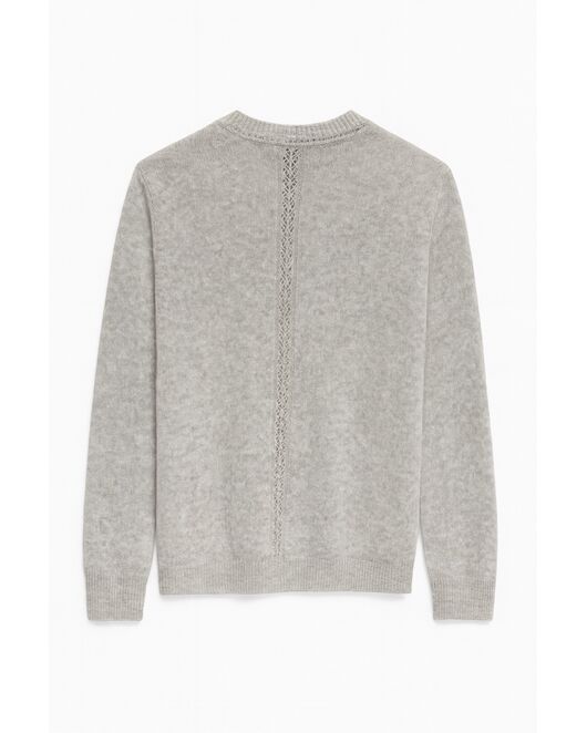 Джемпер из кашемира и шёлка в сером цвете-8299-gray от byME 