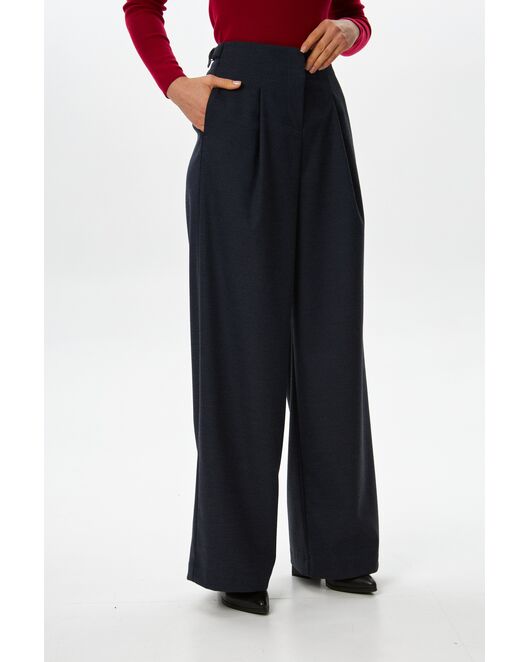 Женские брюки с защипами синие TR17-1003 от  