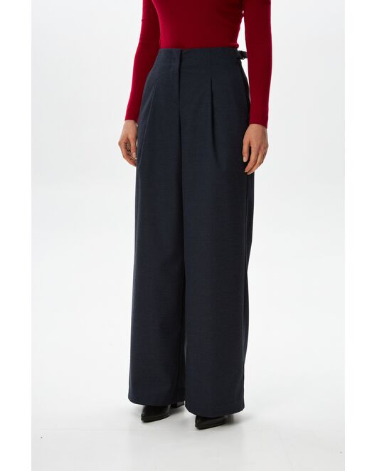 Женские брюки с защипами синие TR17-1003 от  