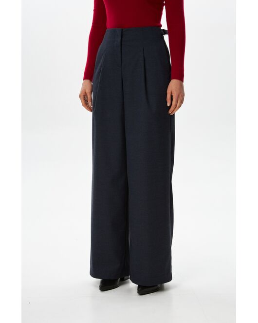 Женские брюки с защипами синие TR17-1003 от  