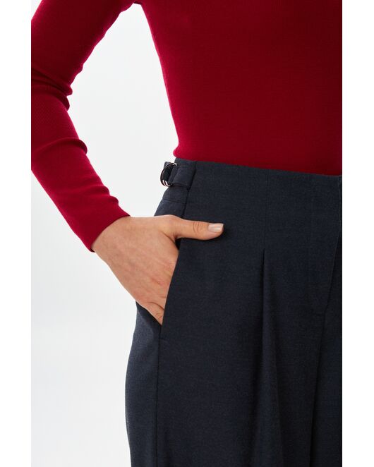 Женские брюки с защипами синие TR17-1003 от  