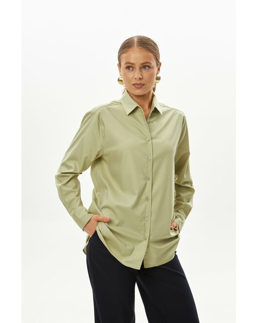 Женская рубашка зеленая-9039 от byME 