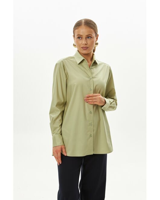Женская рубашка зеленая-9039 от byME 