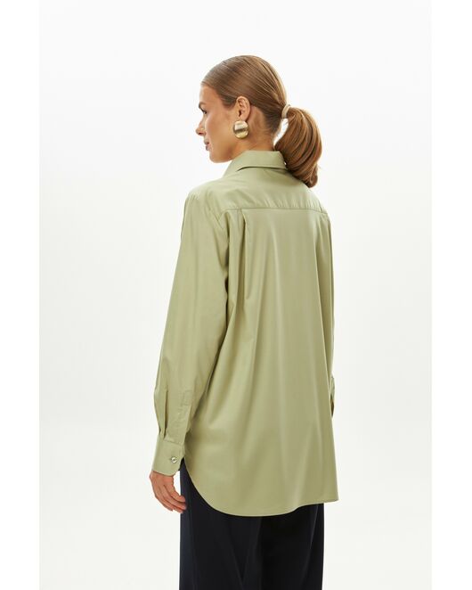 Женская рубашка зеленая-9039 от byME 
