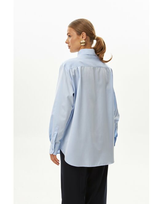 Женская рубашка голубая-9040 от byME 
