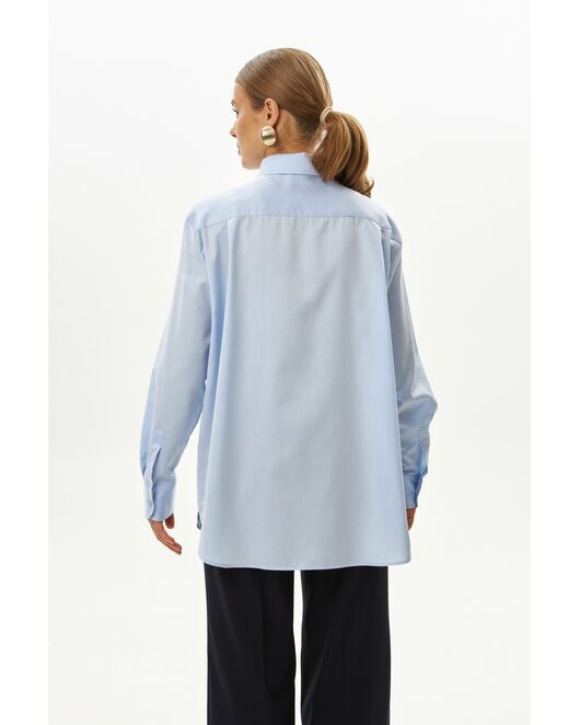Женская рубашка голубая-9040 от byME 