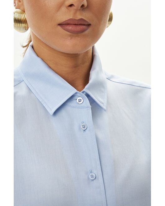 Женская рубашка голубая-9040 от byME 