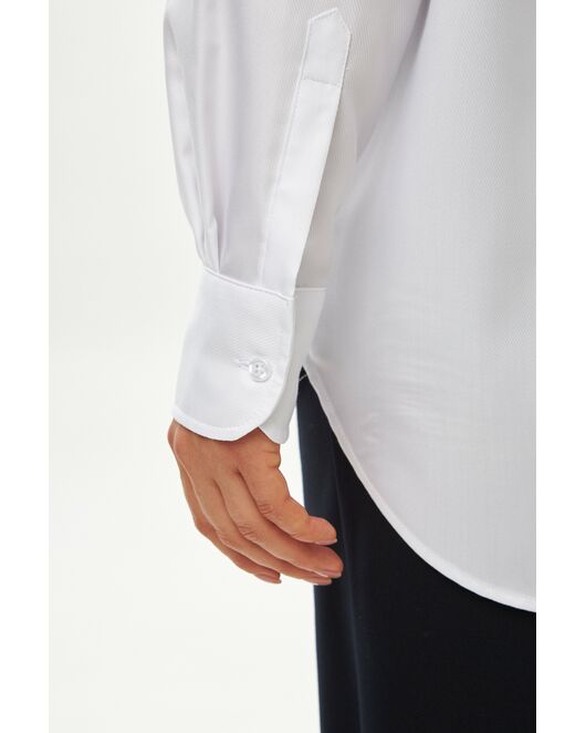 Женская рубашка белая из бамбука-9041 от byME 