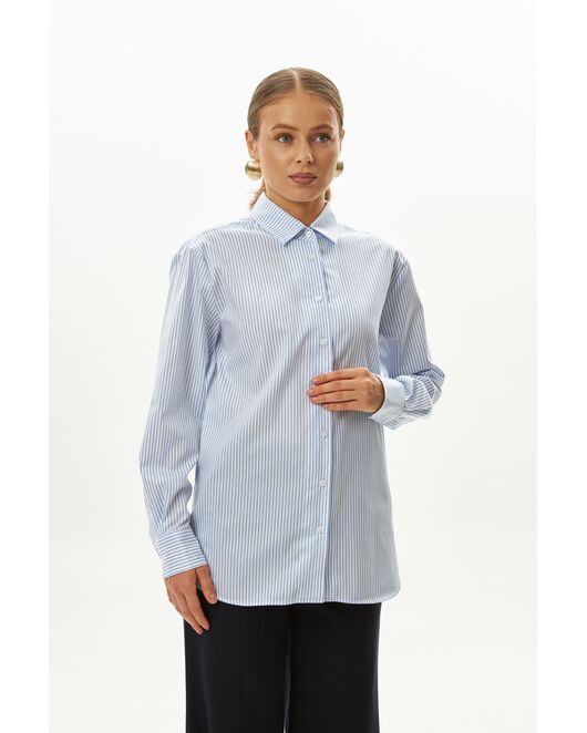 Женская рубашка в голубую полоску-9044 от byME 