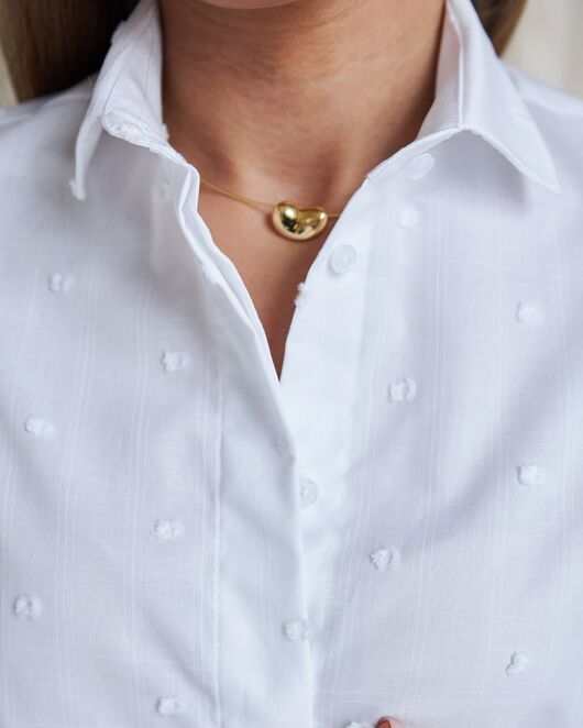 Женская рубашка белая из хлопка 9085 от  