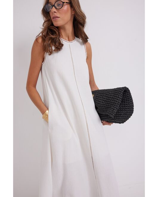 Платье А-силуэта с отделкой тесьмой DAV-9610 от  