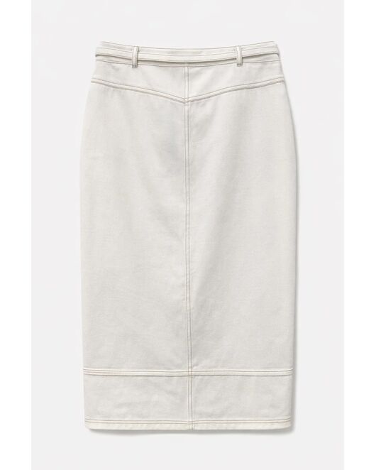 Юбка женская из хлопка молочная 6085-017 от byME 