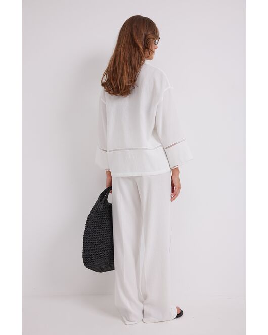 Рубашка из струящейся ткани с тесьмой DAV-9592.1 от  