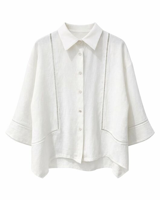 Рубашка из струящейся ткани с тесьмой DAV-9592.1 от  