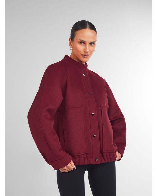 Бомбер из шерсти  цвет красный  - A102 Ворс*** от Doroteya 