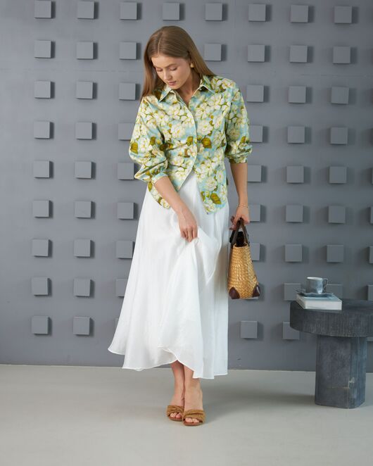 Юбка белая из ткани тенсел 32483 от Soul 