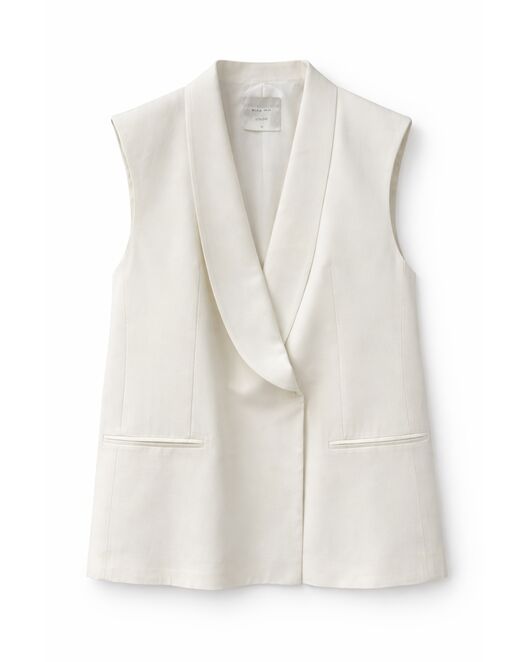 Жилет изо льна и вискозы  с добавлением лиоцела  Y265114 от  