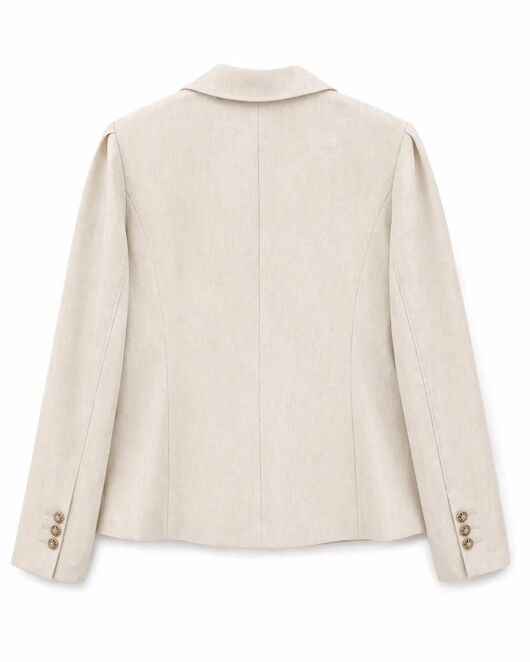 Жакет приталенный в молочном цвете J5-L1002 от byME 