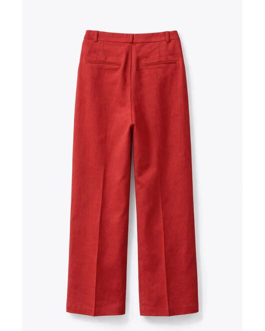 Женские брюки изо льна малиновые от byME 