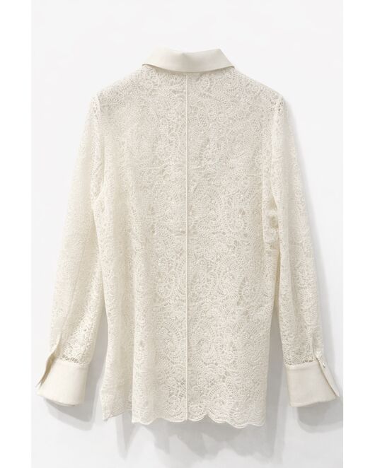 Рубашка из ажурной сетки с вышивкой и пайетками DAV-9578 от  