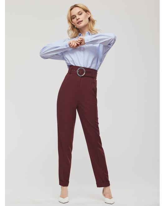 Брюки женские зауженные высокой посадки от byME 