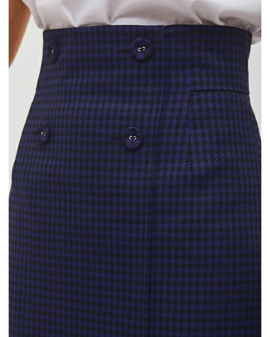 Юбка-карандаш миди с узором гусиная лапка от byME 