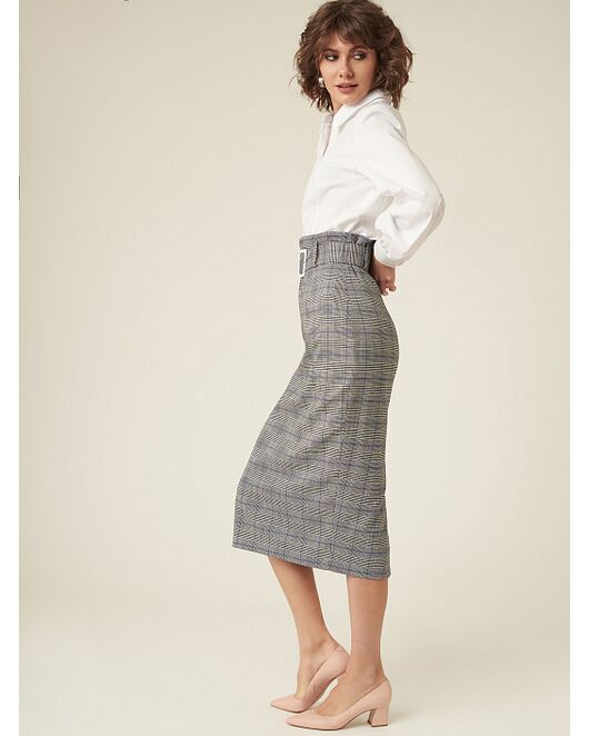 Юбка женская серая в клетку от byME 