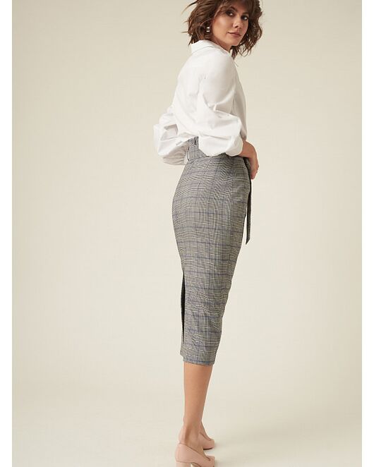 Юбка женская серая в клетку от byME 