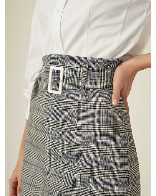 Юбка женская серая в клетку от byME 