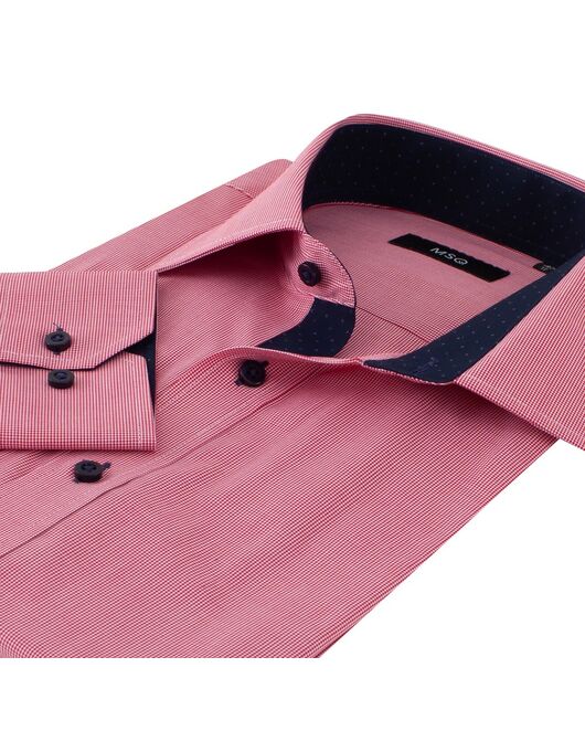 Мужская рубашка в мелкую клетку красного цвета - 22811 от MSQ 