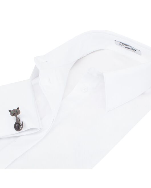 Женская рубашка под запонки белая - 7626 от DoubleCuff 