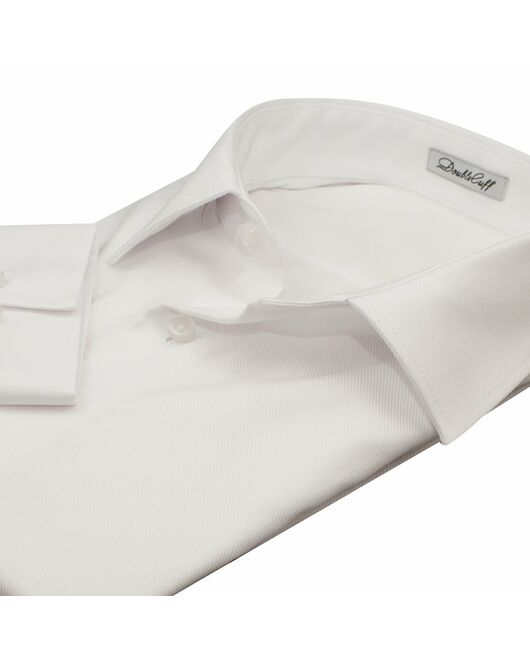 Мужская рубашка под пуговицы белая - 7490 от DoubleCuff 