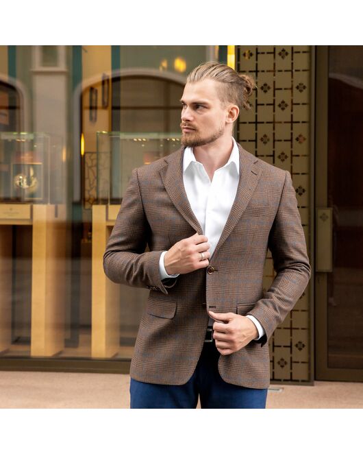 Мужская рубашка под пуговицы белая - 7490 от DoubleCuff 